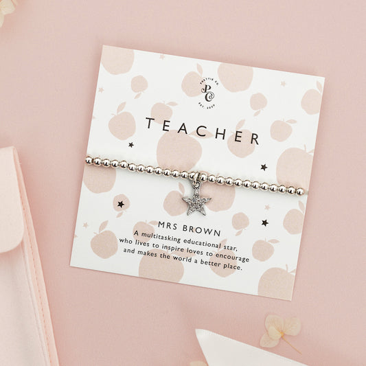 Teacher Beaded Star Bracelet