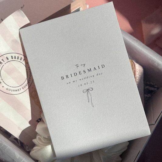 luxury bridesmaid thank you card