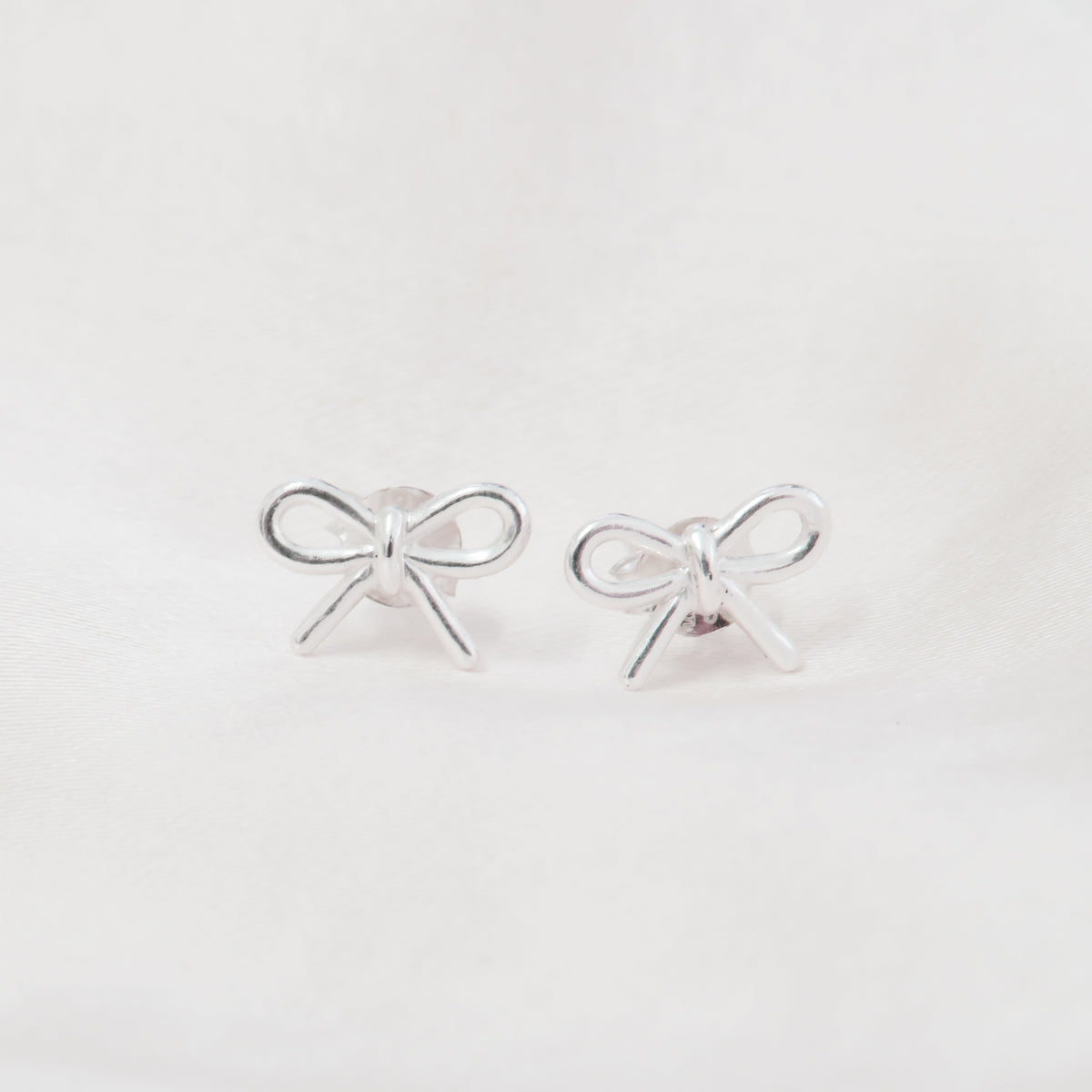 Sterling Silver Bow Earrings