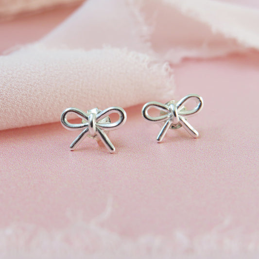 Sterling Silver Bow Earrings