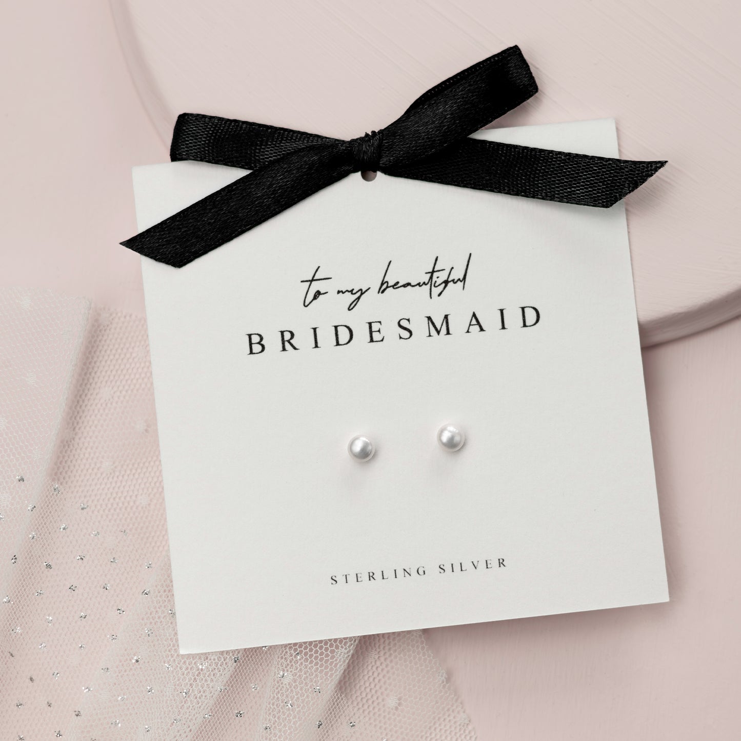 Beautiful Bridesmaid Sterling Silver Earrings