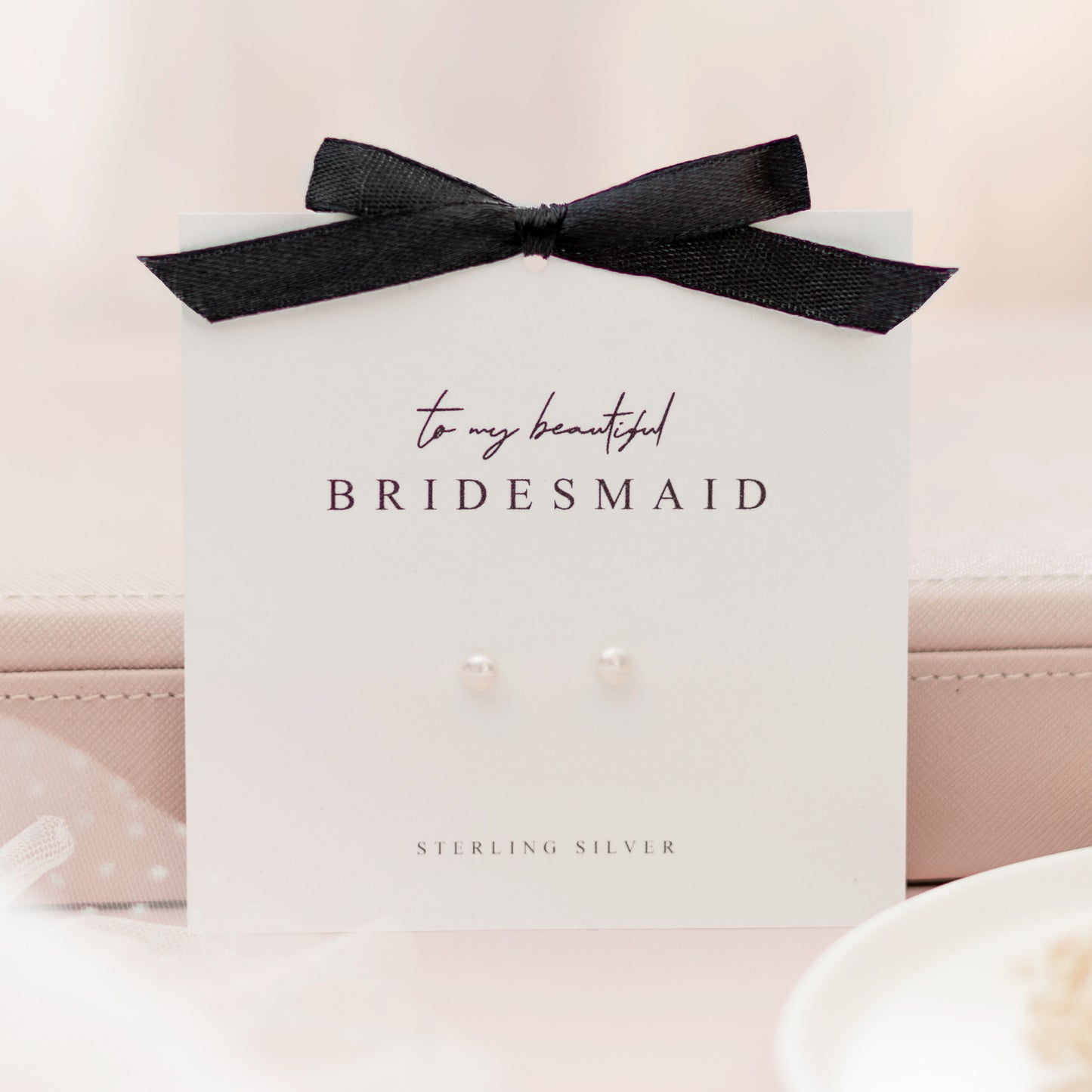 Beautiful Bridesmaid Sterling Silver Earrings