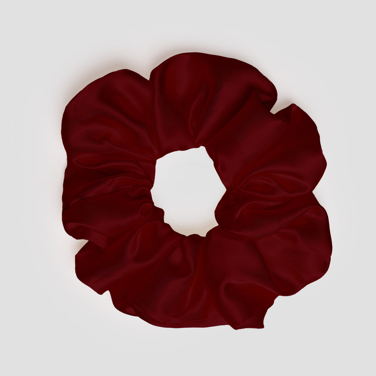Burgundy Satin Scrunchie