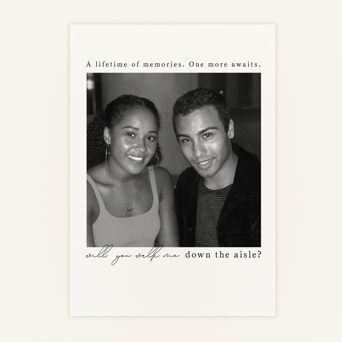 Someone Special Walk Me Down The Aisle Personalised Proposal Card