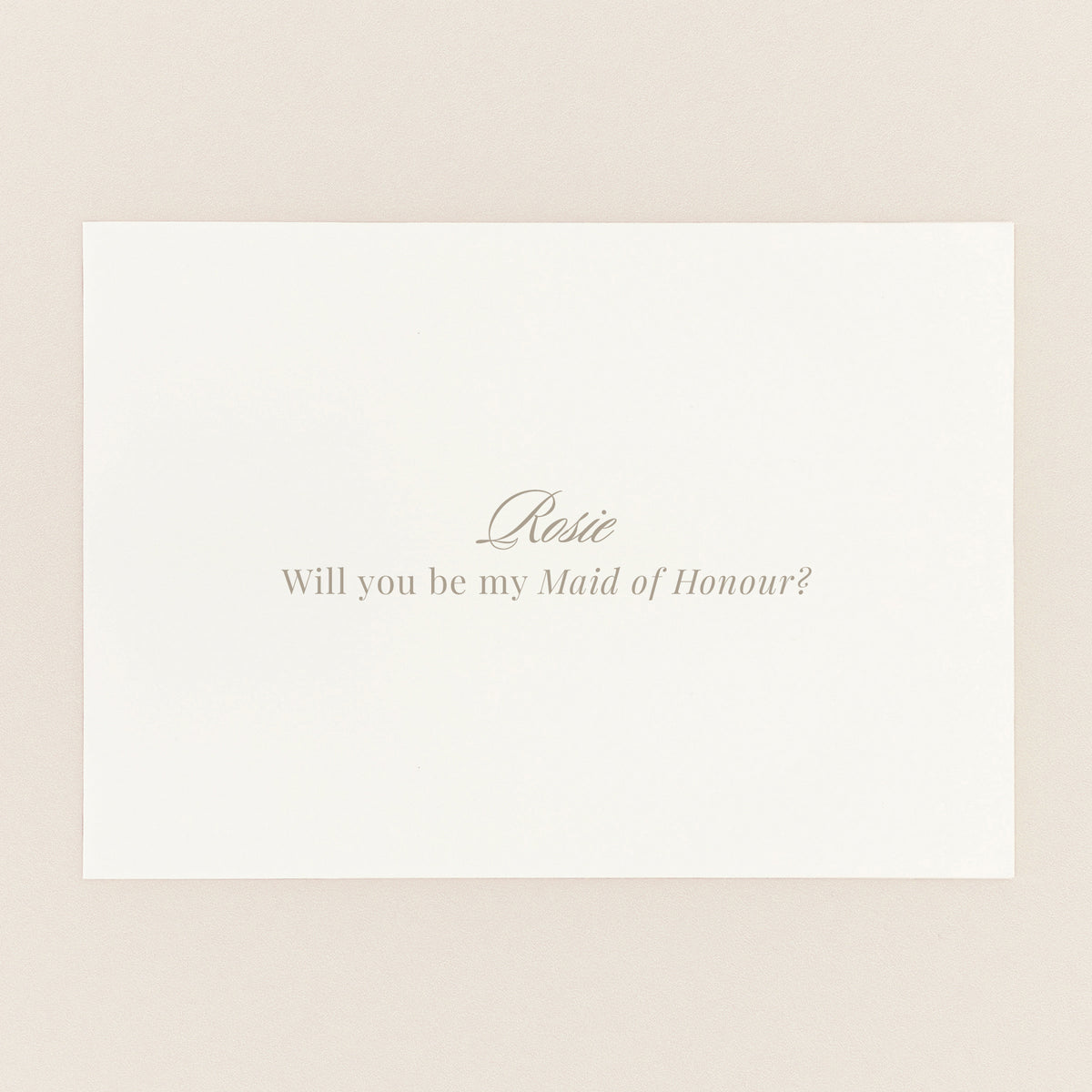 Personalised Bridal Party Typography Proposal Card