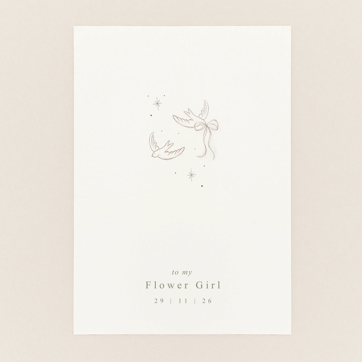 Personalised Flower Girl Thank You Card