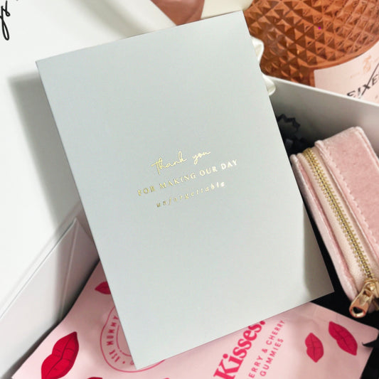 minimalist wedding day thank you cards