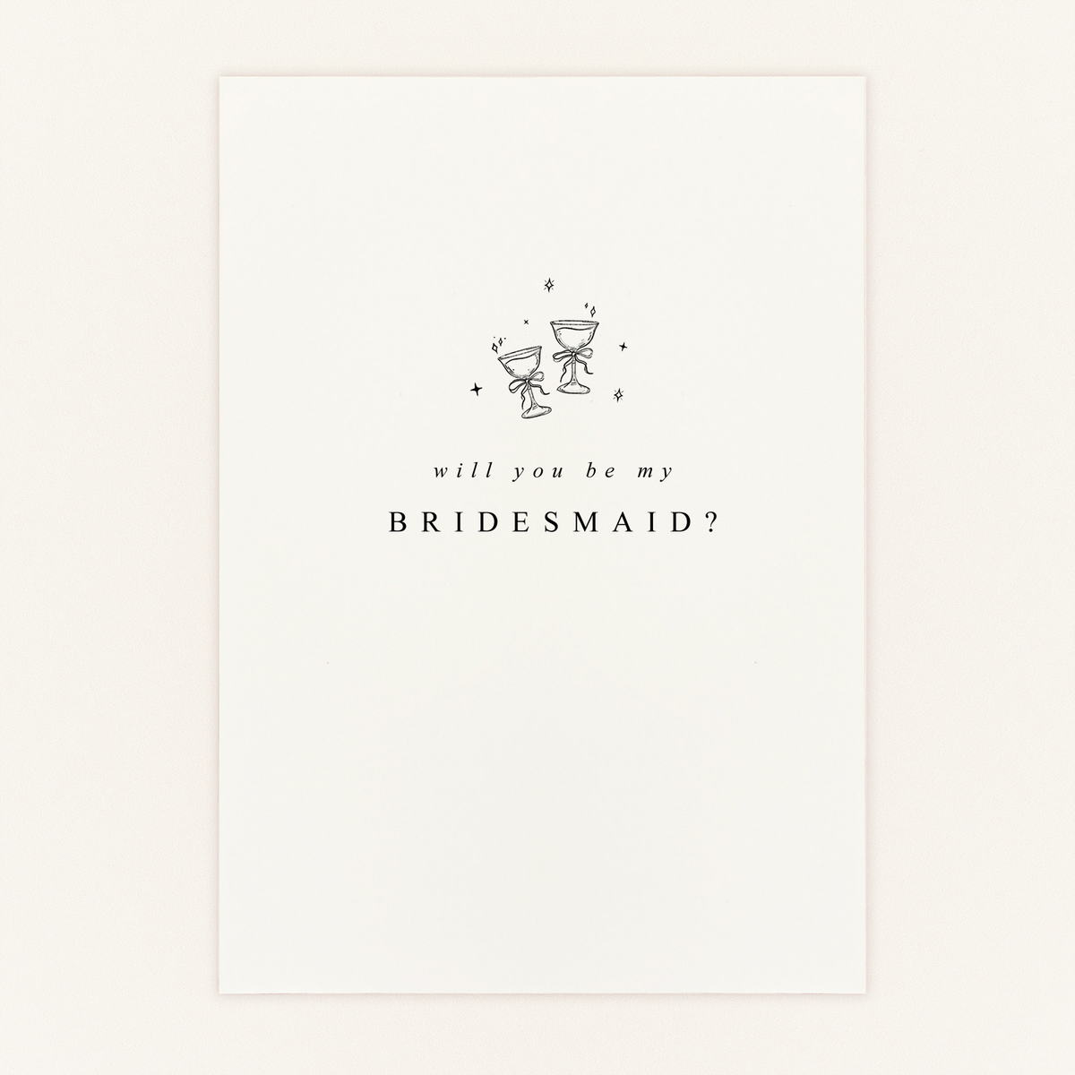 Clinking Glasses Bridal Party Proposal Card