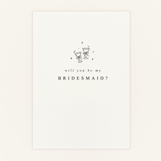 Bridal Party Proposal Gift Set – Pearl Stud Earrings & Card