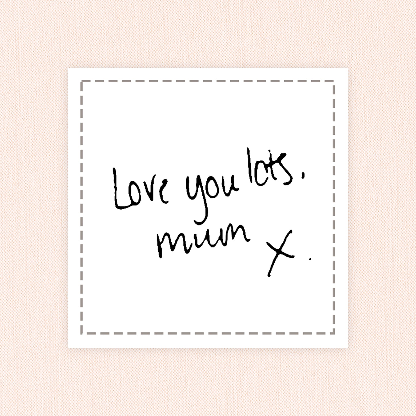 personalised handwriting sticky fabric memory patch