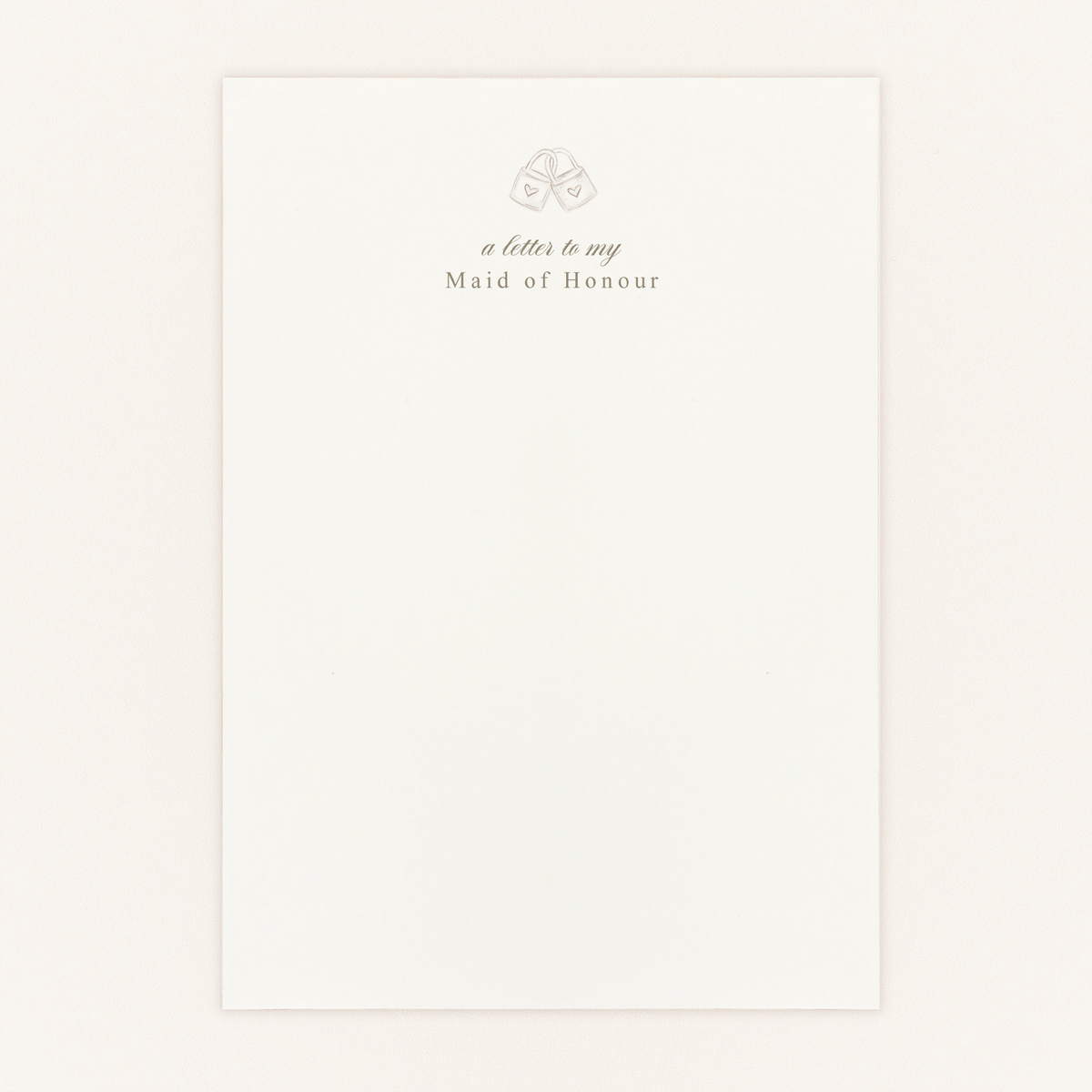 A Letter to My Maid of Honour Letterhead