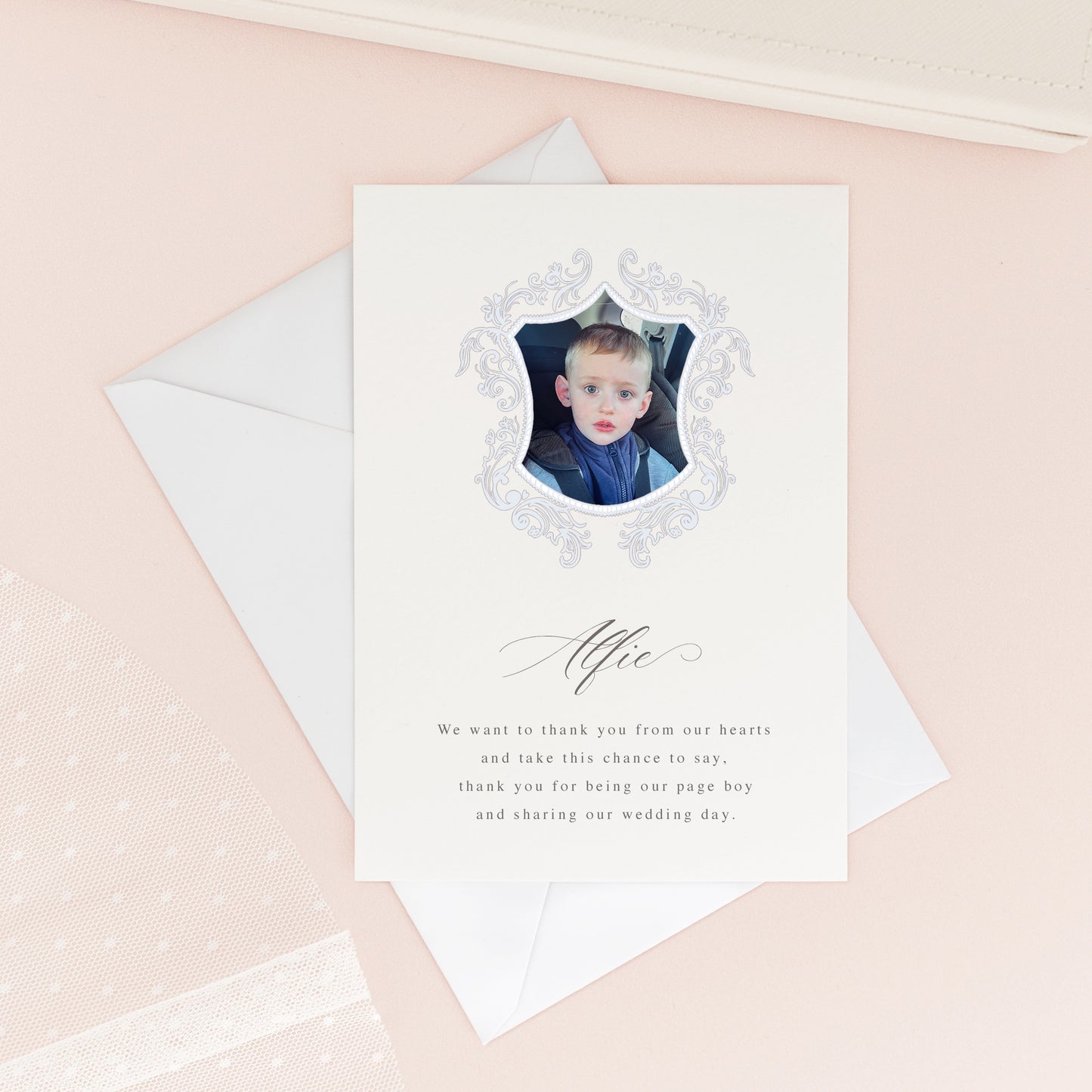 Hand-Illustrated Page Boy Thank You Card