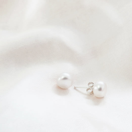 Bridal Party Sterling Silver Pearl Earrings