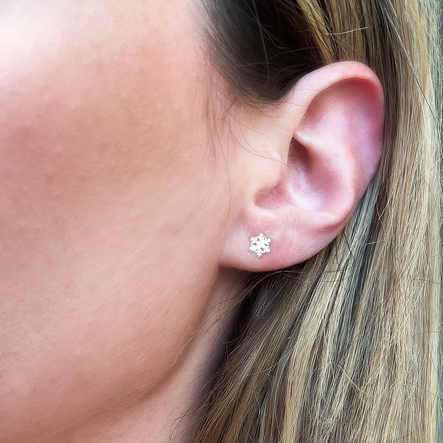Christmas Snowflake Stud Earrings
