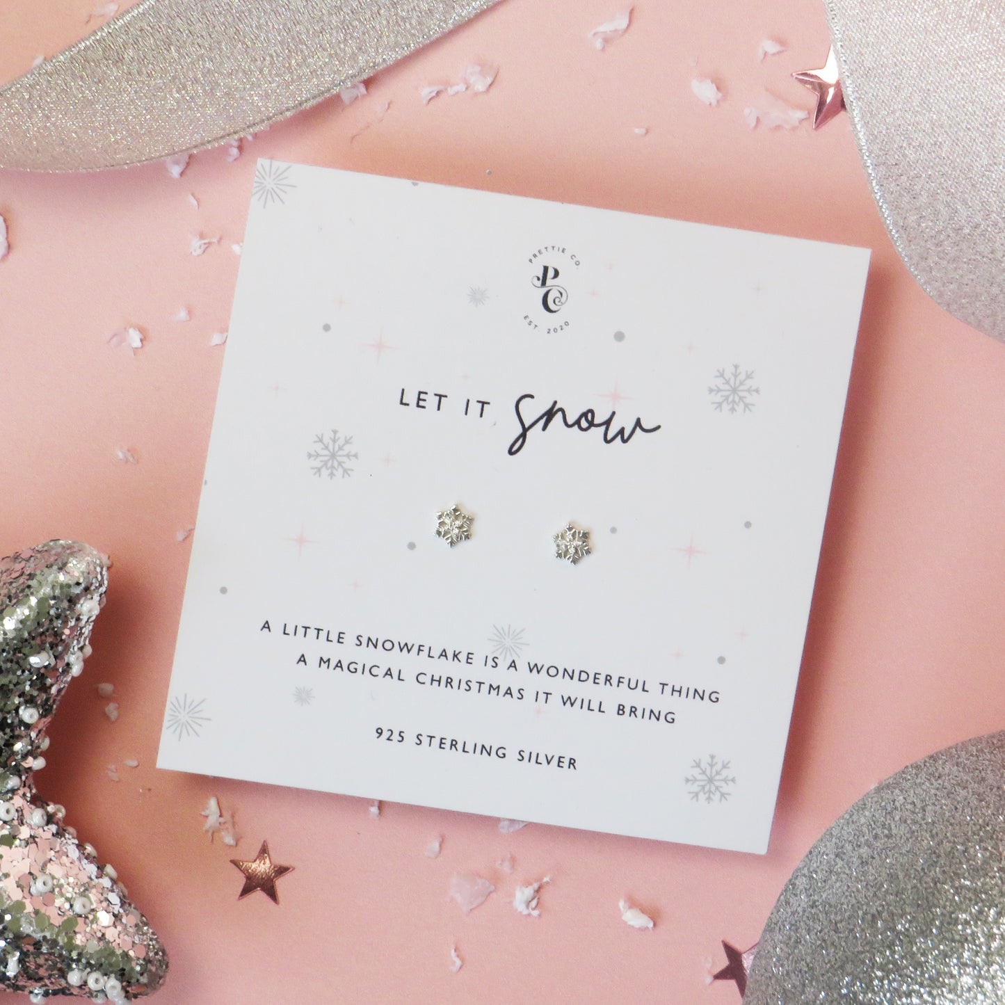 Christmas Snowflake Stud Earrings