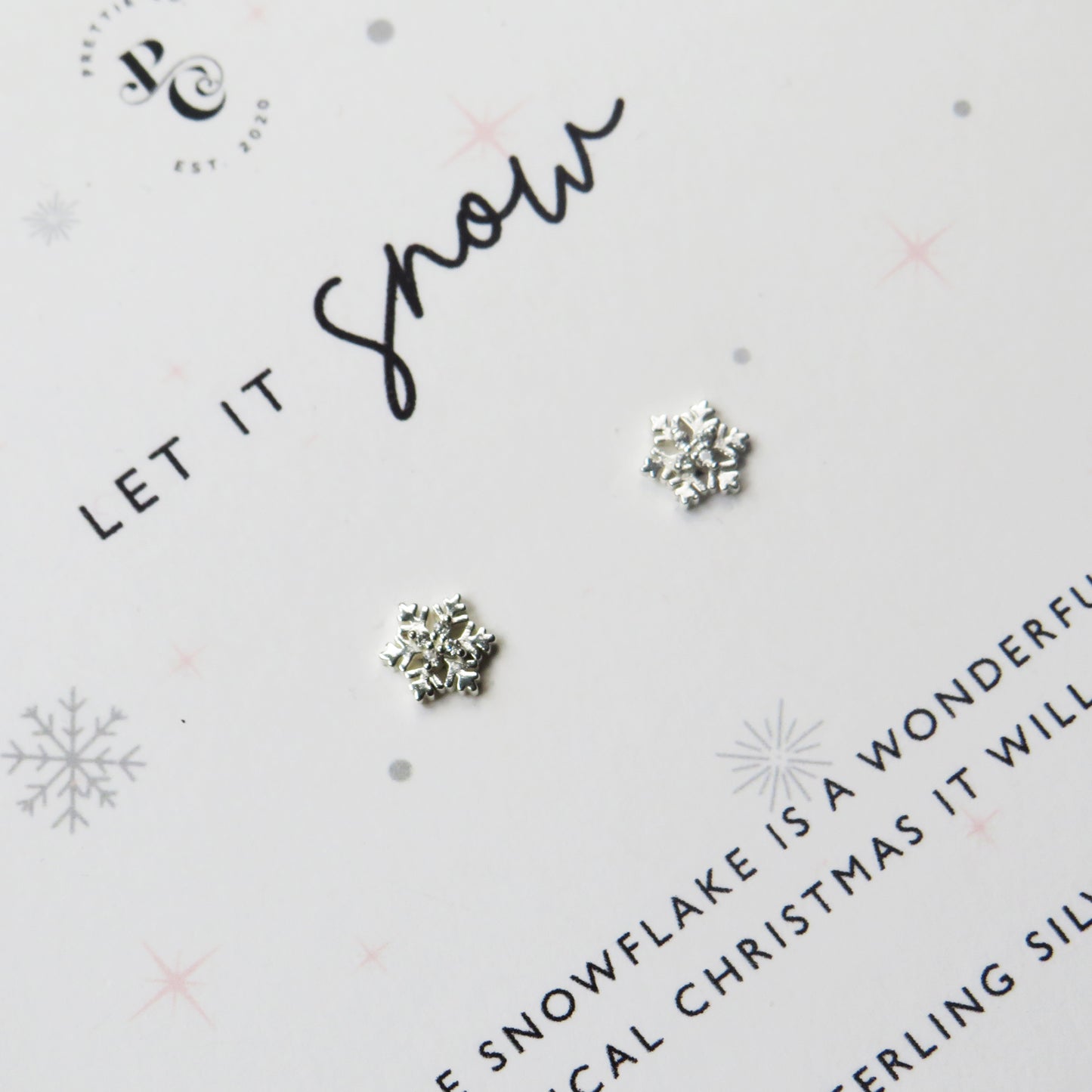 Christmas Snowflake Stud Earrings