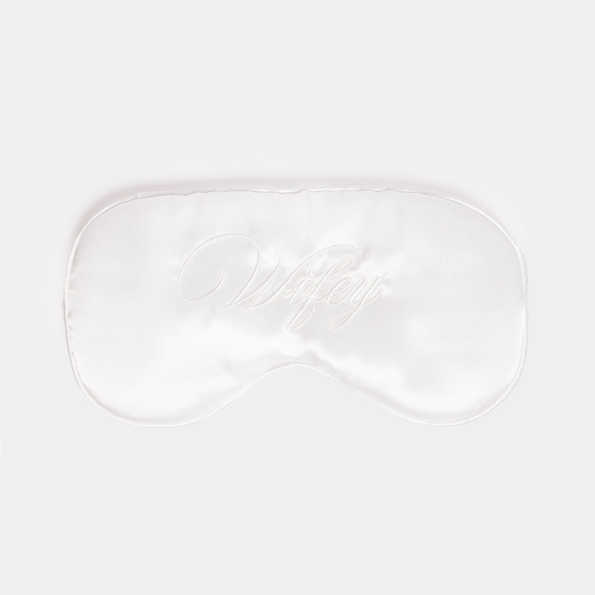 Wifey Embroidered Satin Sleep Mask