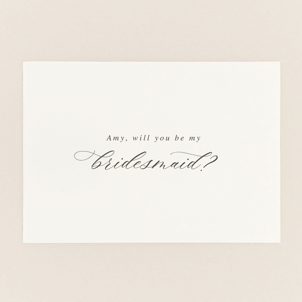 Personalised Will You Be My Bridesmaid Card