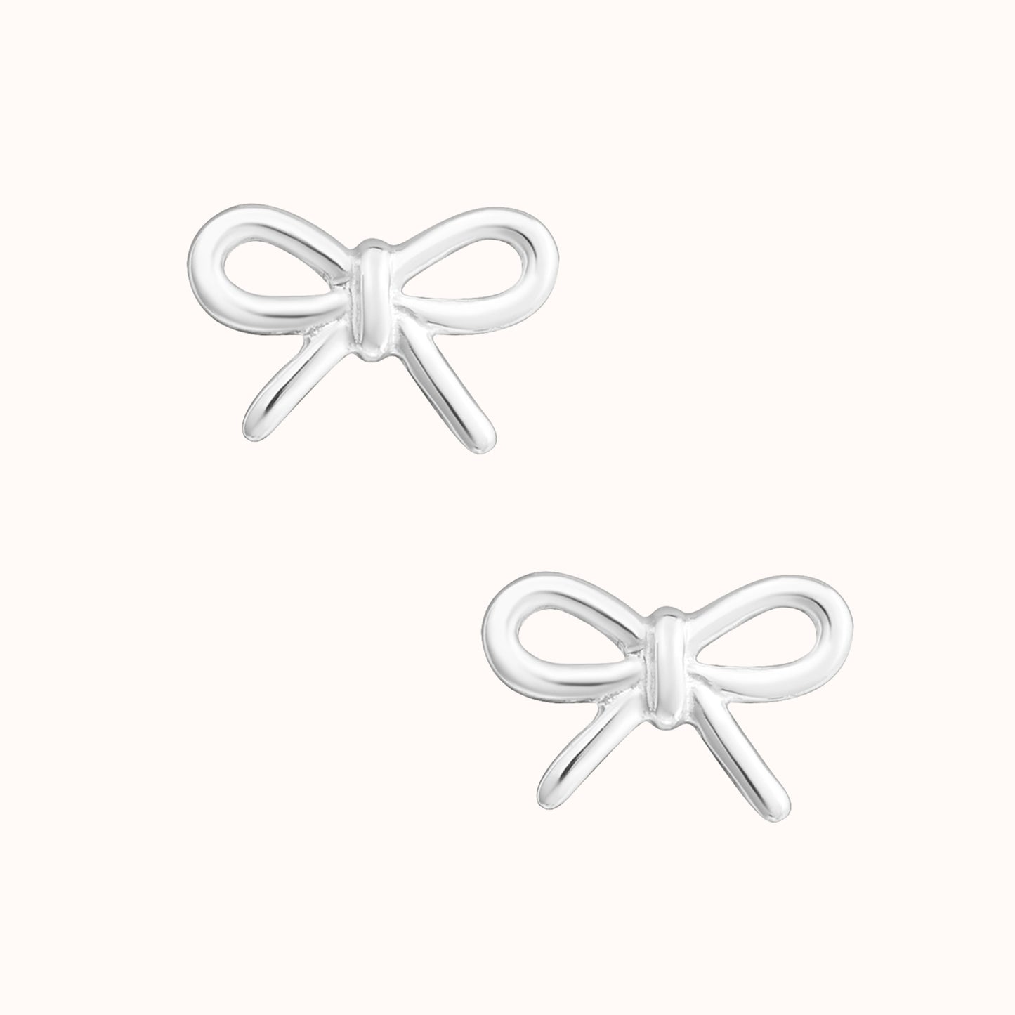 Sterling Silver Bow Earrings