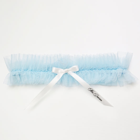 Blue Personalised Wedding Garter