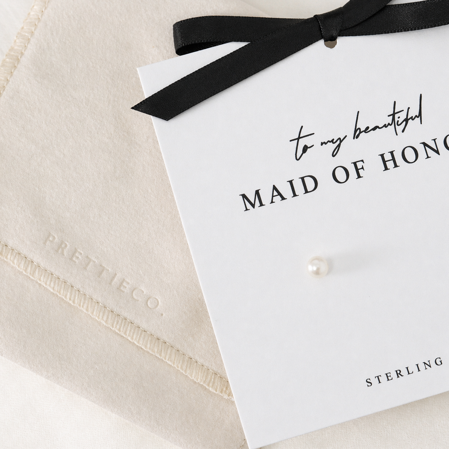 Petite Pearl Sterling Silver Bridal Party Earrings