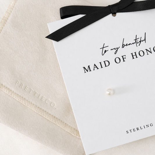Petite Pearl Sterling Silver Bridal Party Earrings