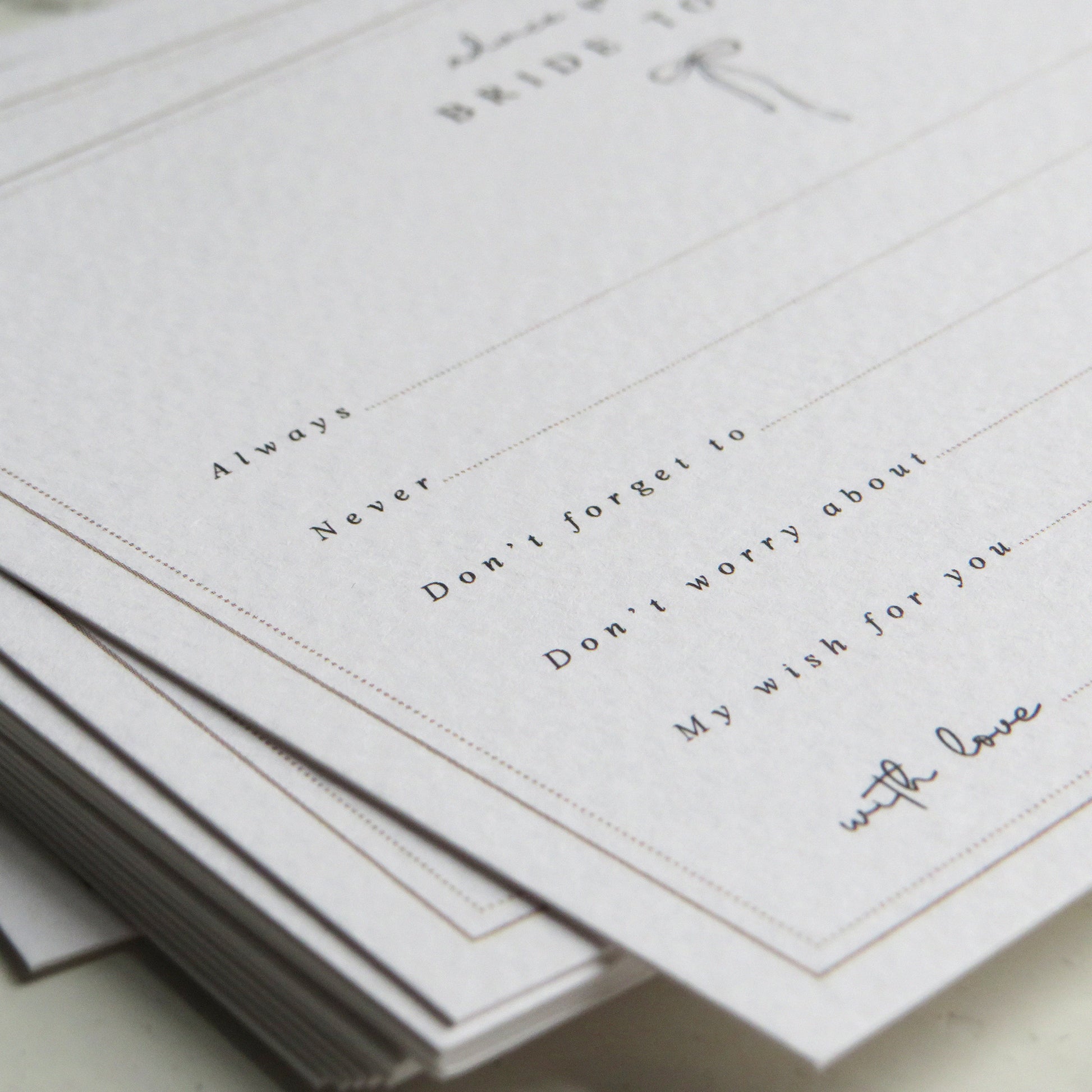 advice for the bide to be hen party game