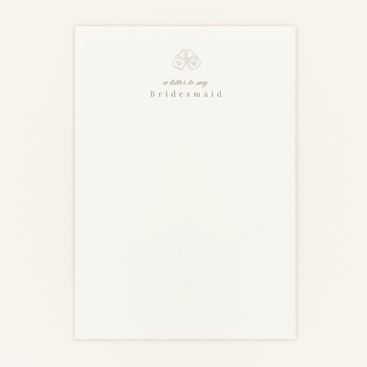 A Letter to My Bridesmaid Letterhead