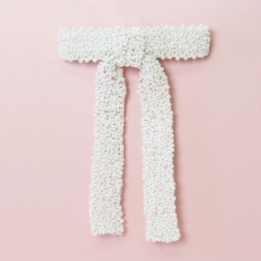 Pearl Hair Bow Clip