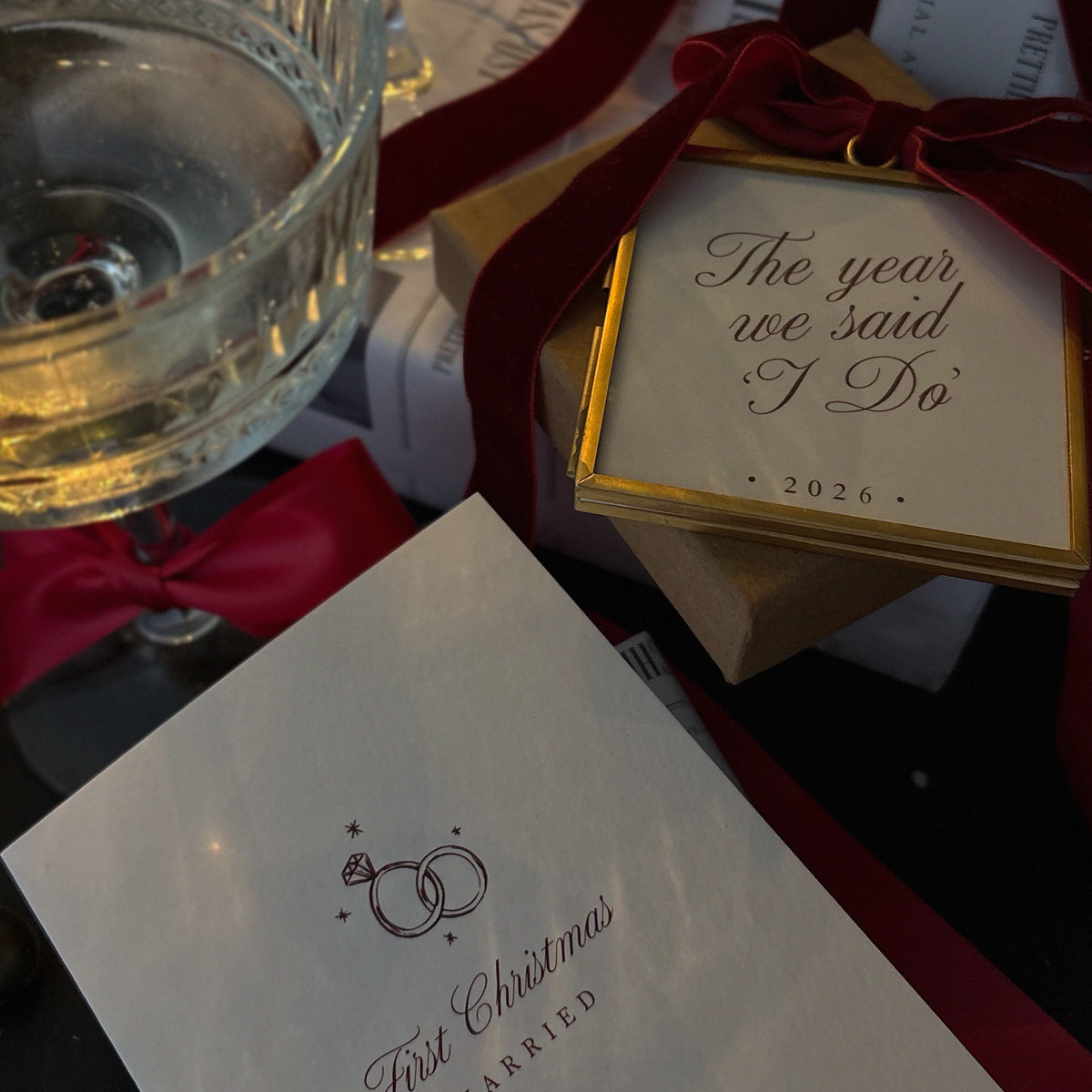 The Year We Said "I Do" | Personalised Glass Photo Bauble