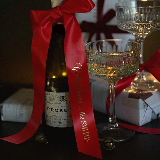 Personalised Christmas Bottle Bow