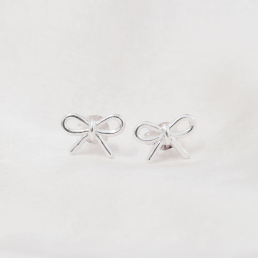 Sterling Silver Bow Earrings