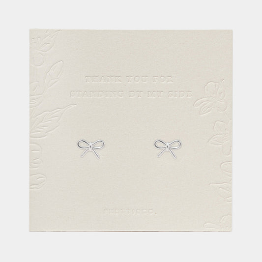 Sterling Silver Bow Earrings