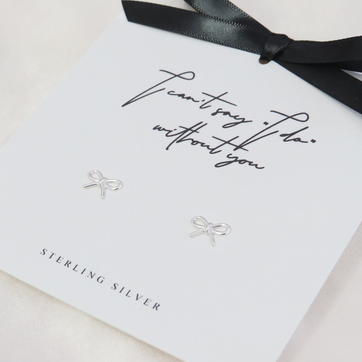 Sterling Silver Bow Earrings
