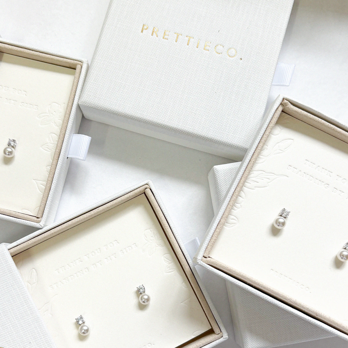 Sterling Silver Crystal Bevelled Stud Earrings