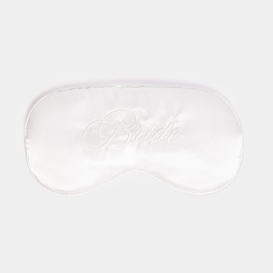 Bride Embroidered Satin Sleep Mask