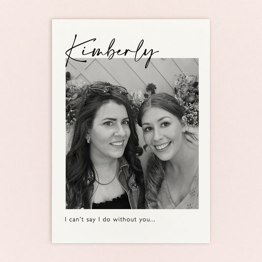 Can't Say I Do Without You Personalised Postcard