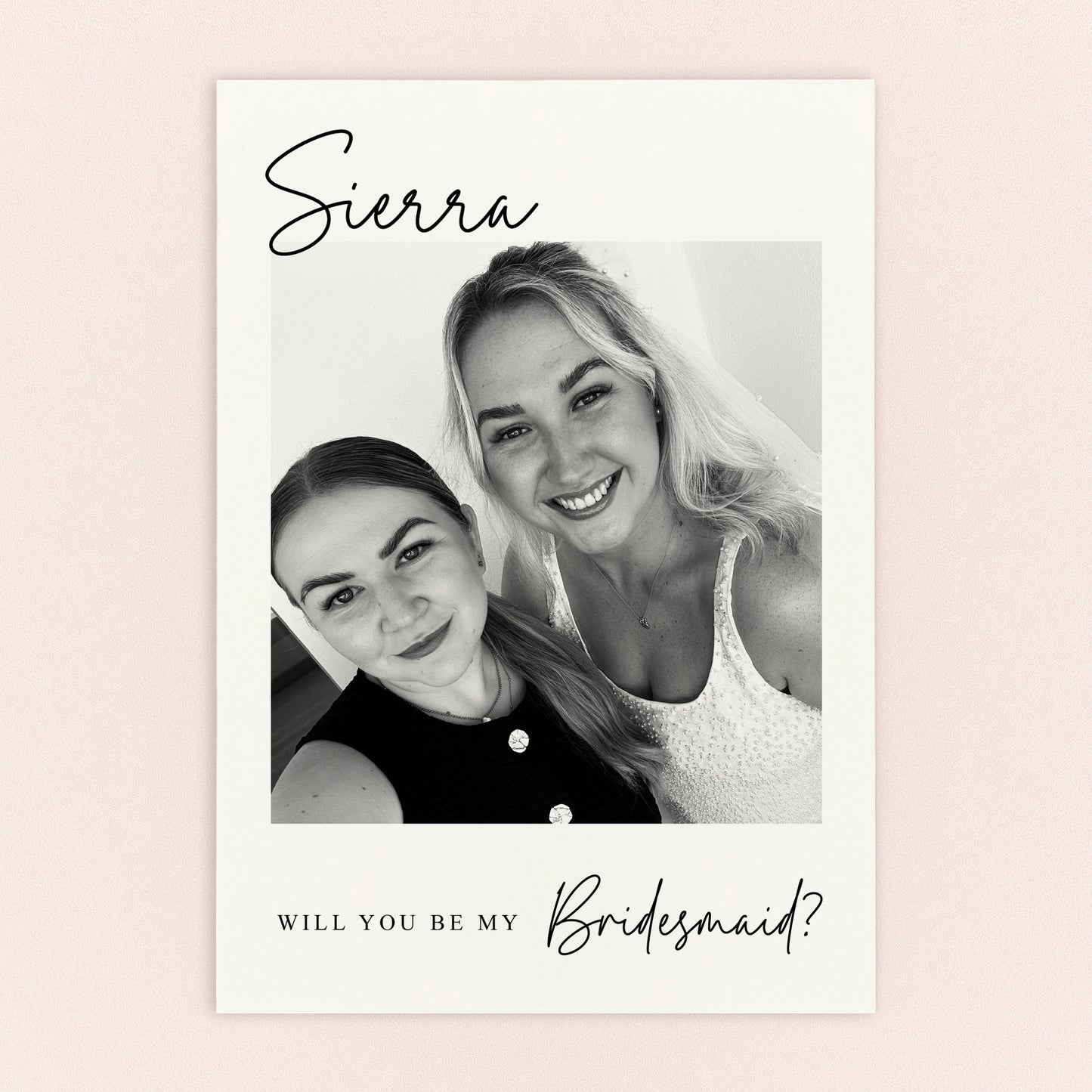 Will You Be My Bridesmaid Personalised Photo Card