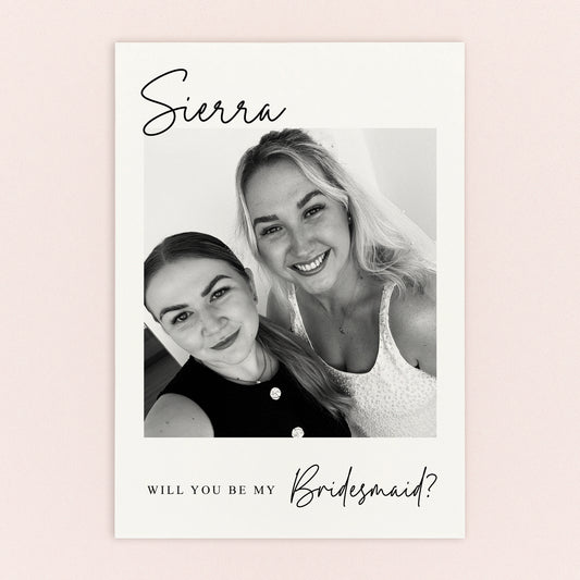 Will You Be My Bridesmaid Personalised Photo Card