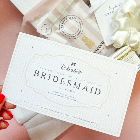 Vintage Bridesmaid Proposal Tickets