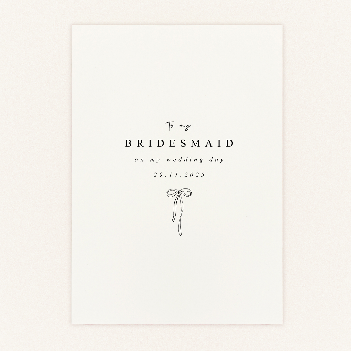 Personalised Wedding Party Thank You Card