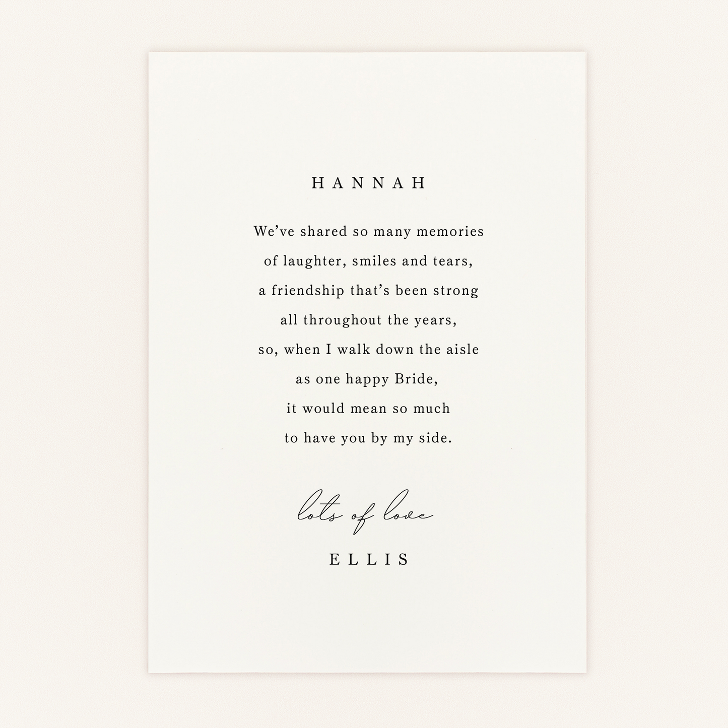 Will You Be My Bridesmaid? Personalised Proposal Postcard