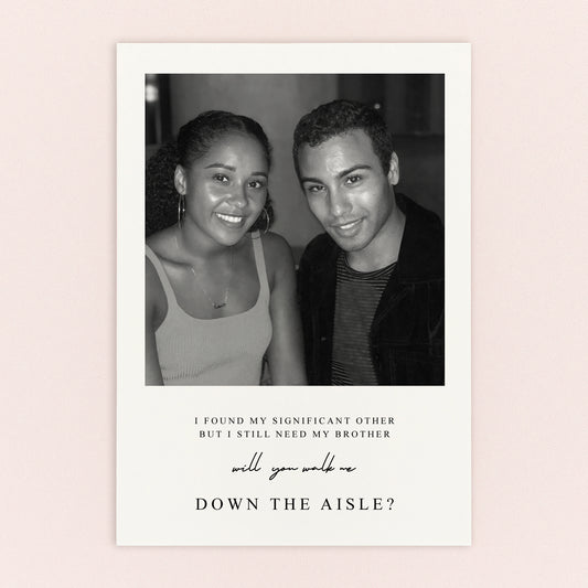 Brother Walk Me Down The Aisle Proposal Postcard