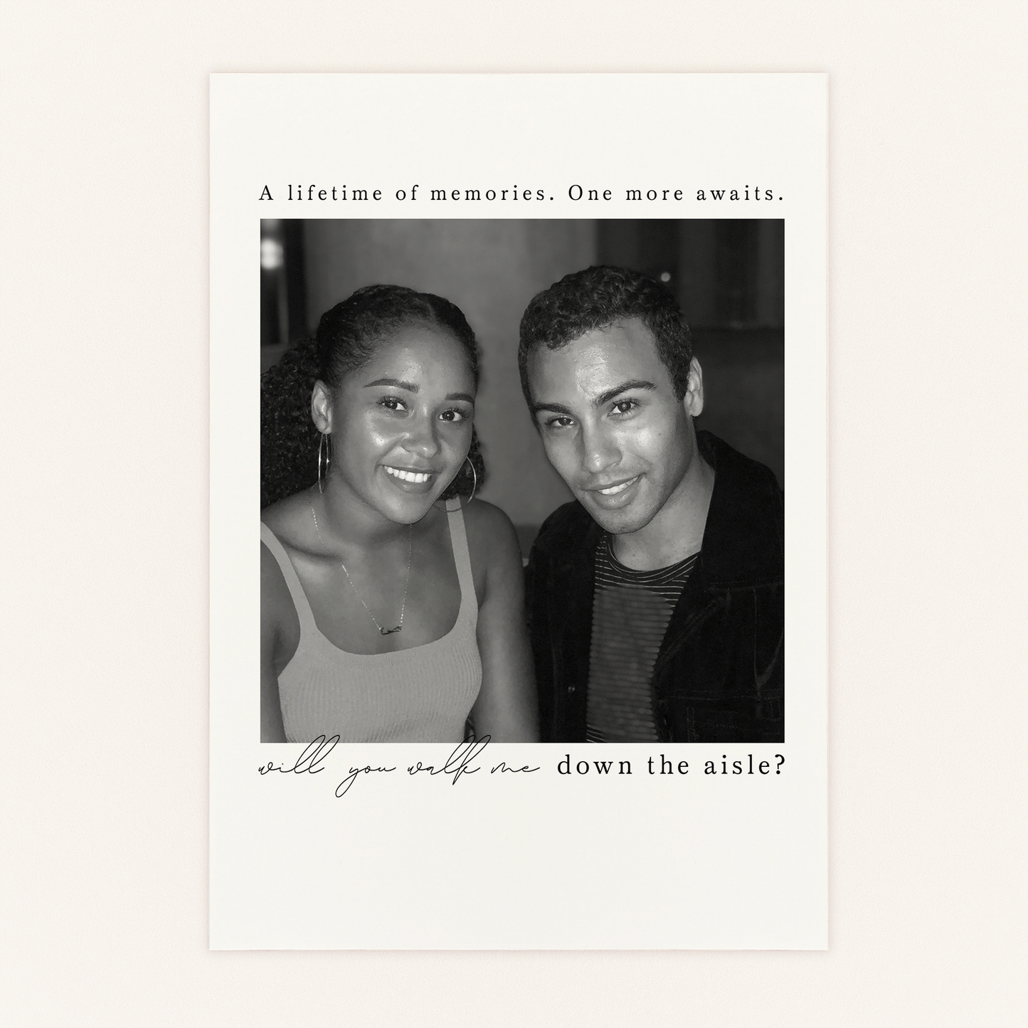 Someone Special Walk Me Down The Aisle Personalised Proposal Card