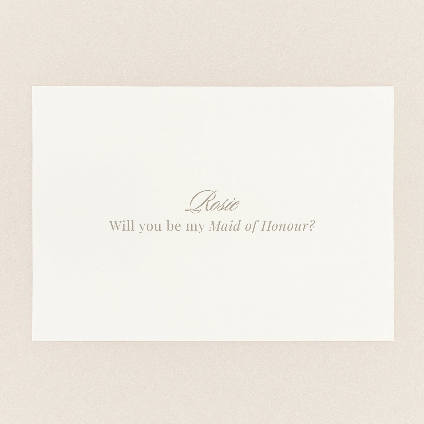 Personalised Bridal Party Typography Proposal Card