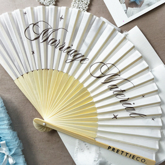Marriage Material Natural Bamboo Hand Fan