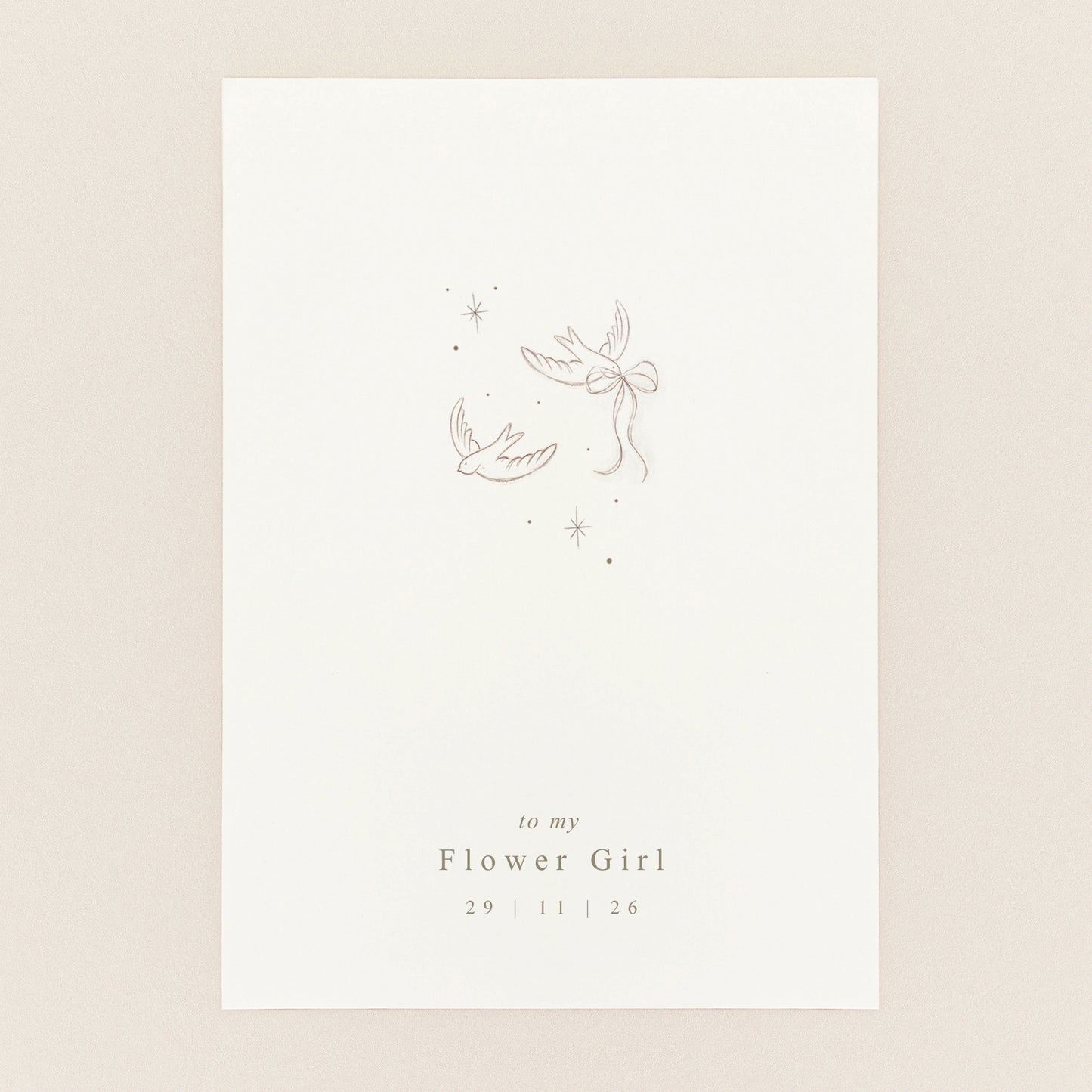 Personalised Flower Girl Thank You Card