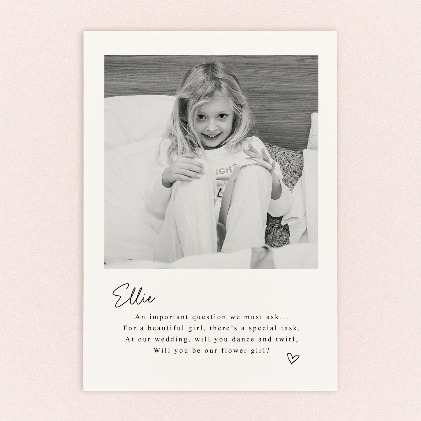 Flower Girl Proposal Postcard