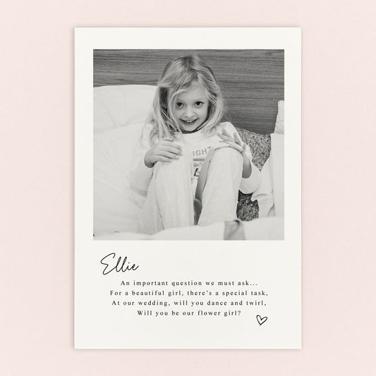 Flower Girl Proposal Postcard