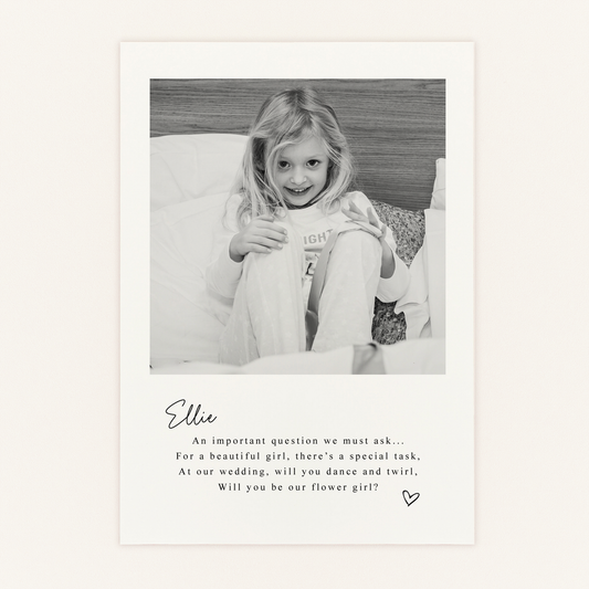 Flower Girl Proposal Postcard